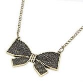 Cobre Colar Padrão bowknot Antique Vintage