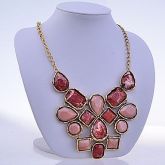Vintage Alloy Gem Conectado Colar Padrão (cores sortidas)