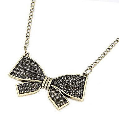 Cobre Colar Padrão bowknot Antique Vintage