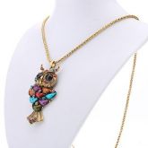 Coruja de Ouro antigo Turquesa