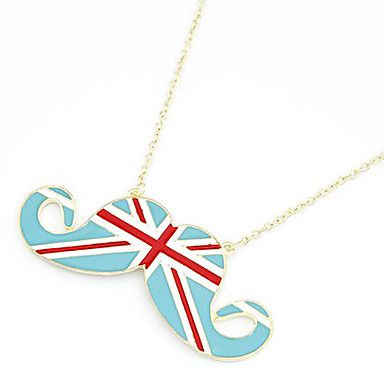 Britânico bandeira nacional colar acrílico bigode(cor ale...